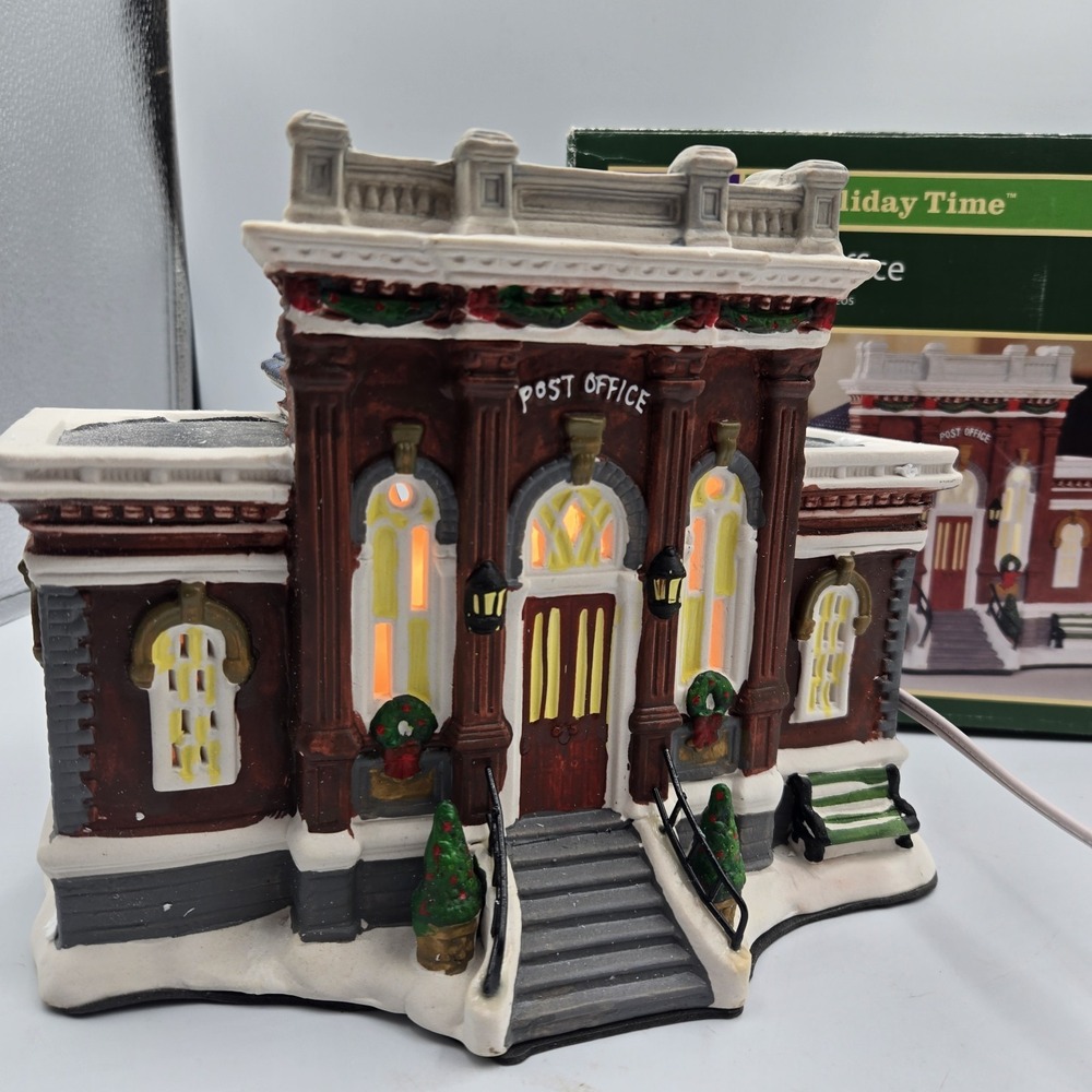 Holiday Time 2008 Traditional Vintage Collection Post Office 6 FT Cord Light Up